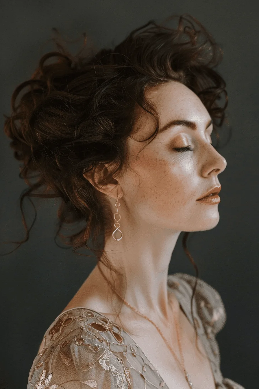 Effortless Curly Bun Elegance