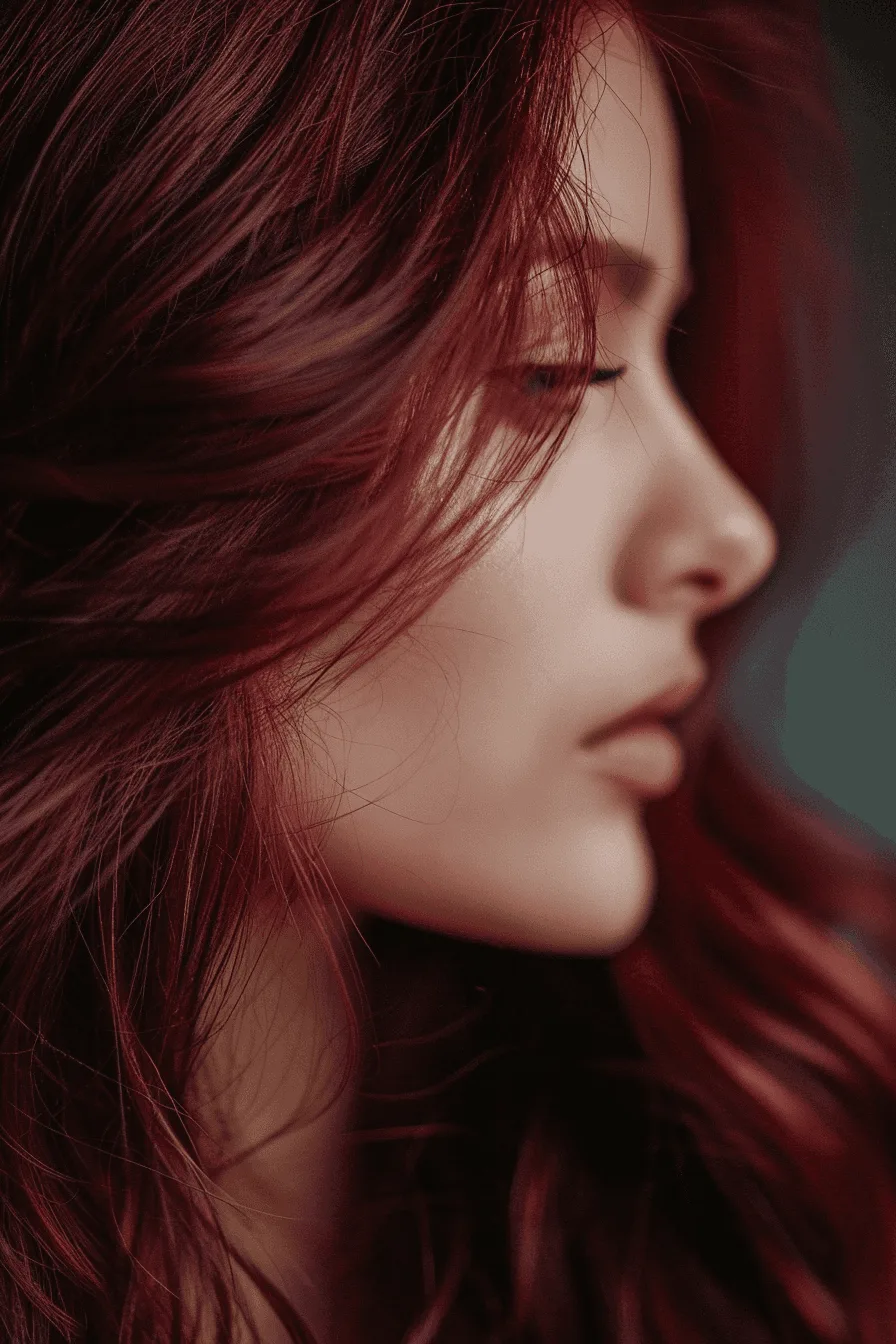 Elegant Waves in Burgundy