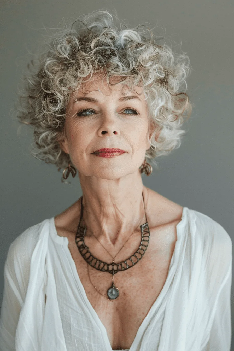 Graceful Silver Curls