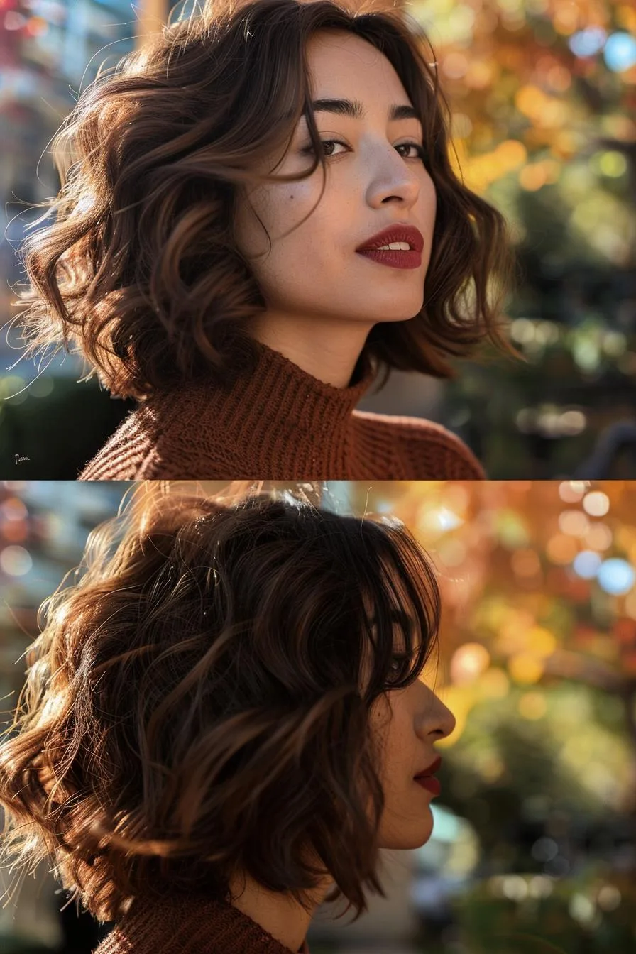 Elegant Wavy Bob Style
