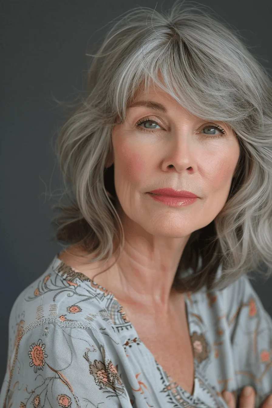 Elegantly Layered Silver Waves
