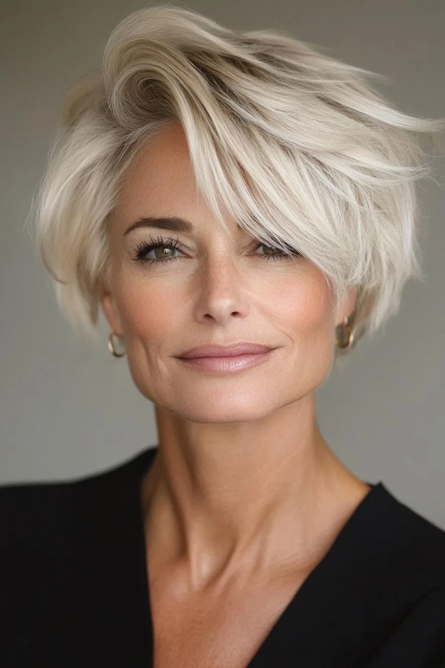 Chic Platinum Bob Elegance