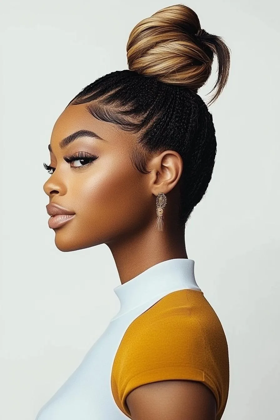 Elegant Braided High Bun