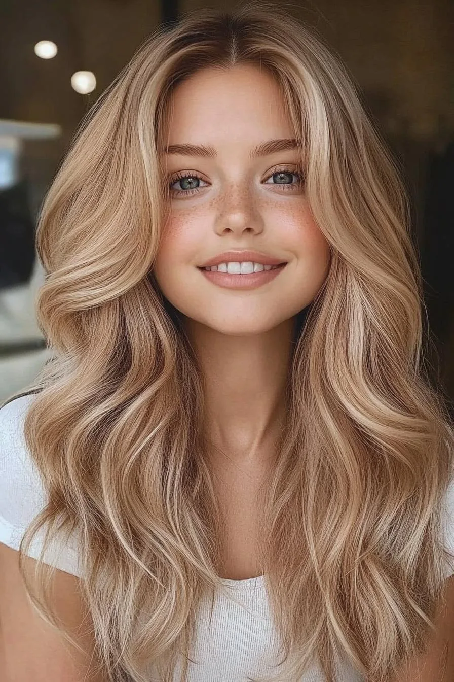 Golden Waves of Beauty
