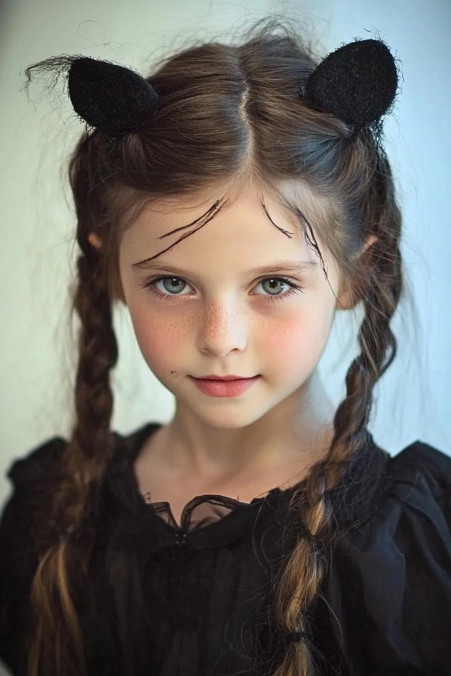 Braided Style with Cat Ears