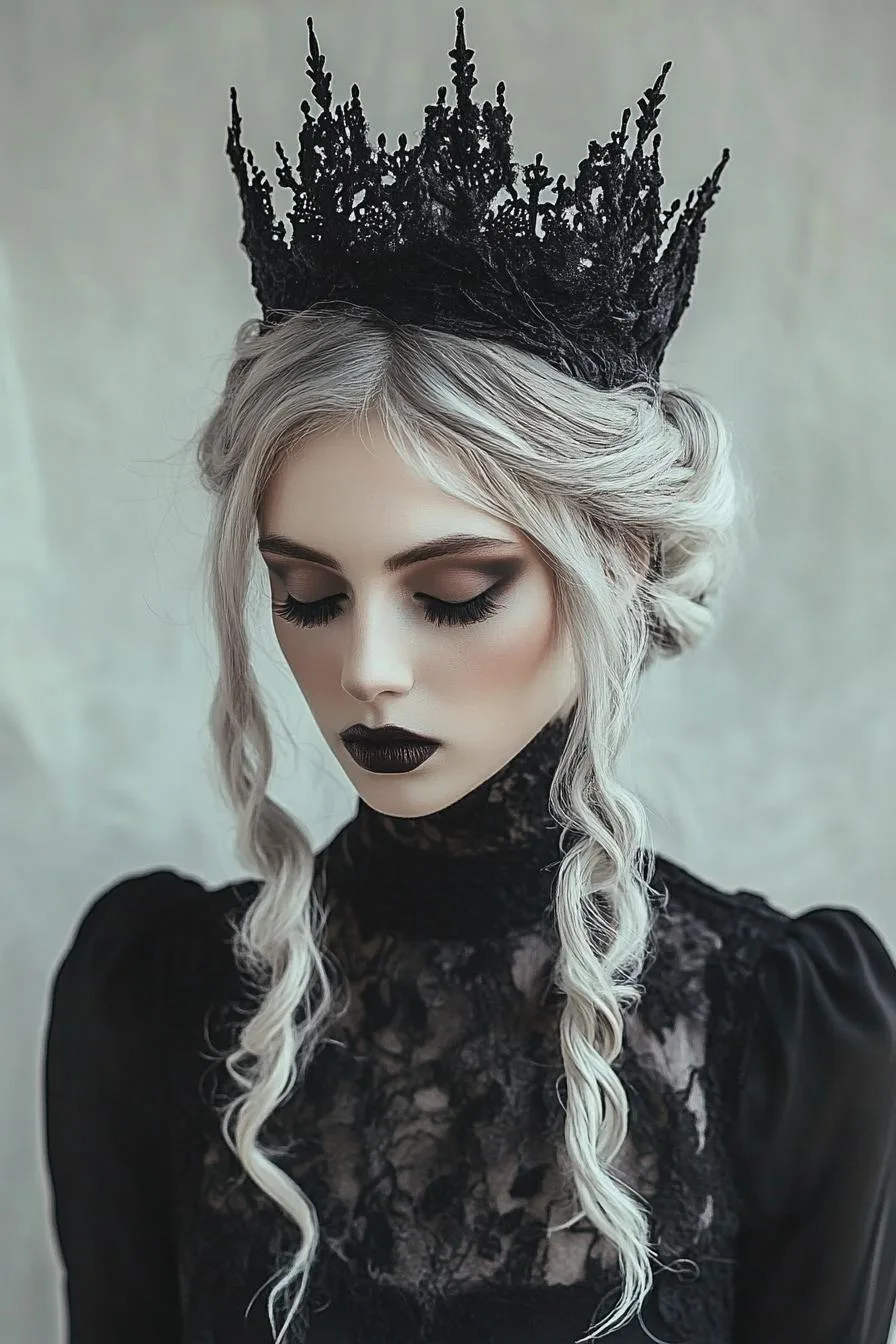 Cascading Elegance with Crown