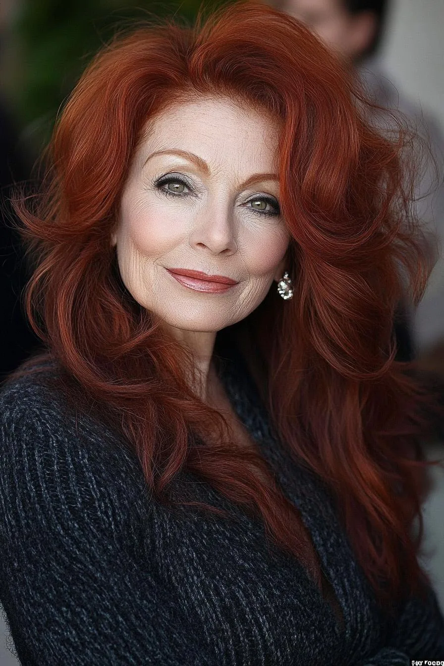 Wavy Reddish-Brown Elegance