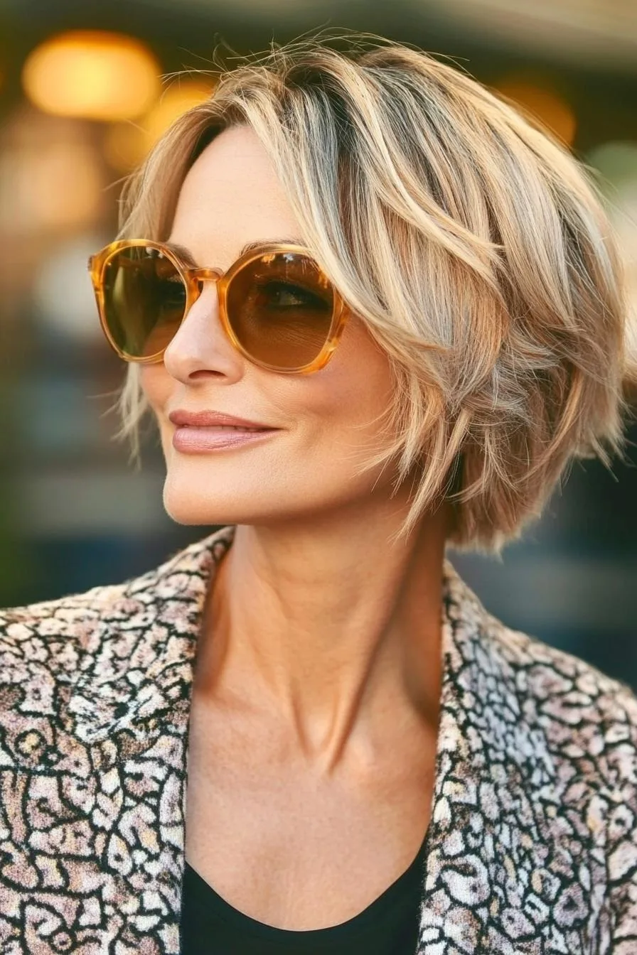 Layered Bob with Highlights
