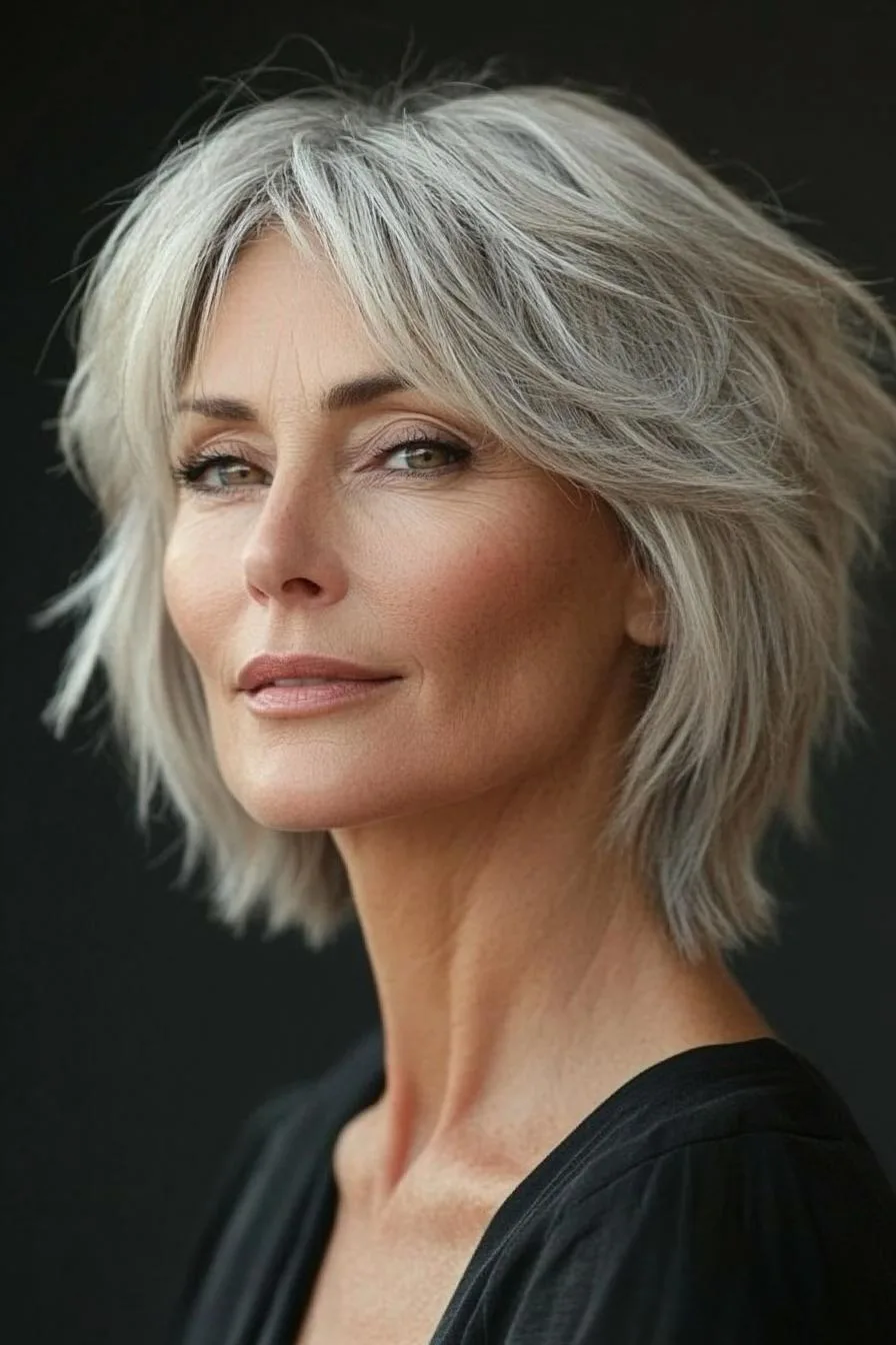 Layered Bob with Wispy Bangs
