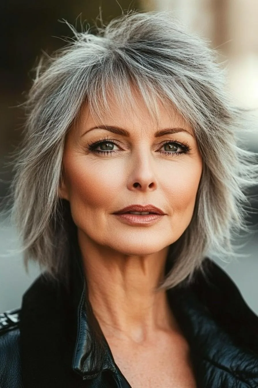 Silver Gray Bob Chic