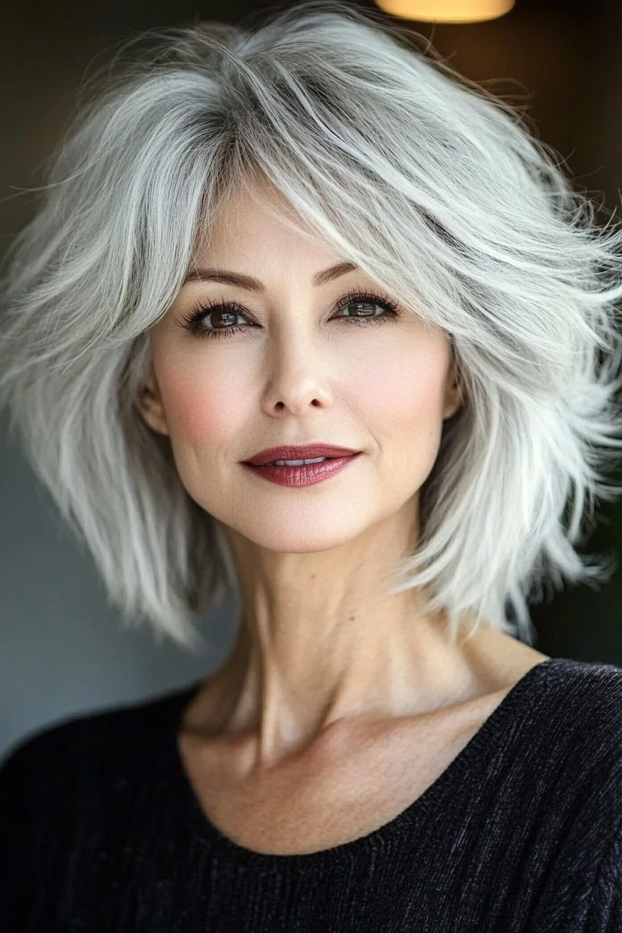 Silver Layers Framing Beauty
