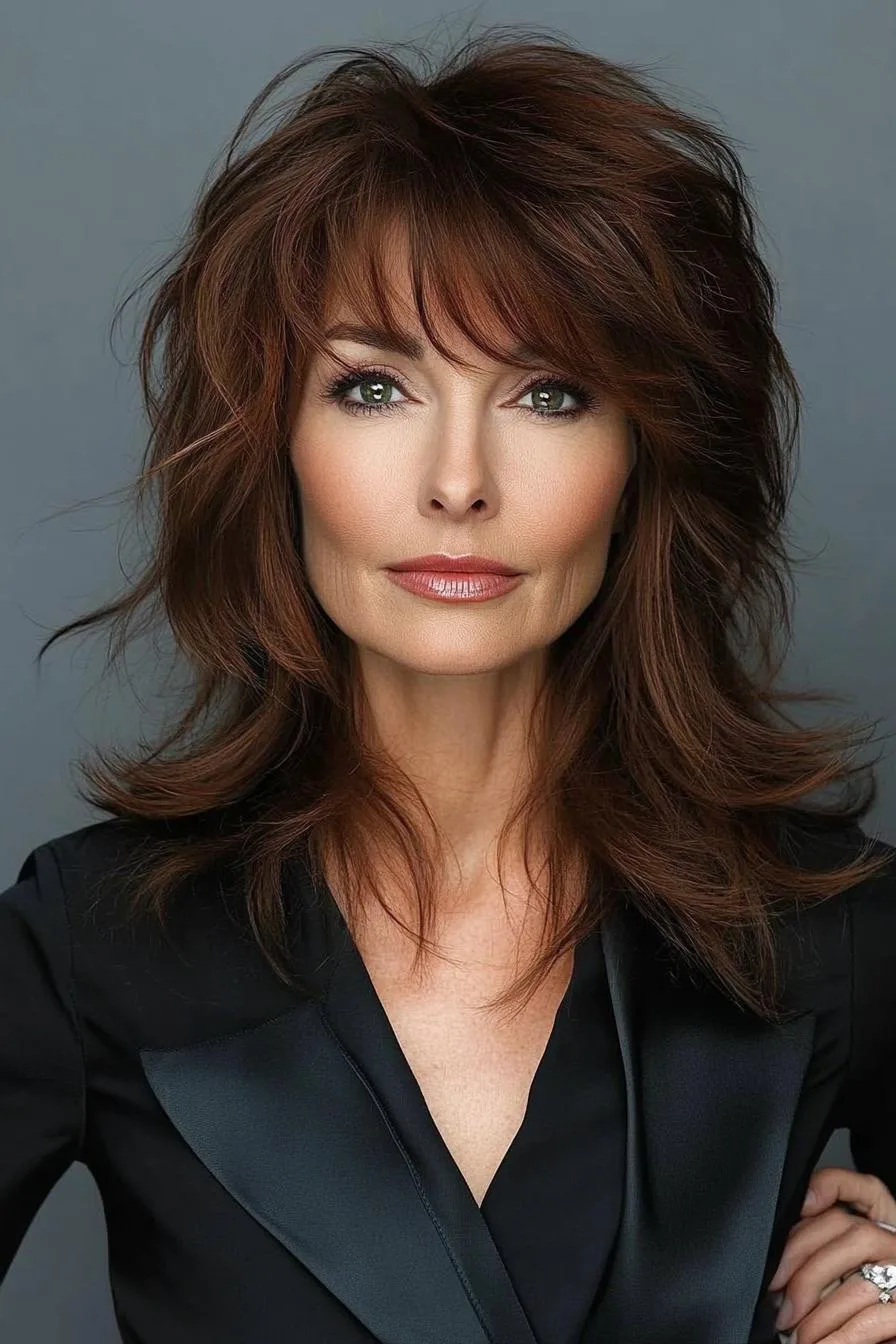 Shaggy Layers with Feathery Bangs