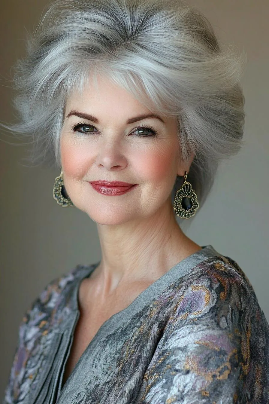 Elegant Silver Tresses Shine