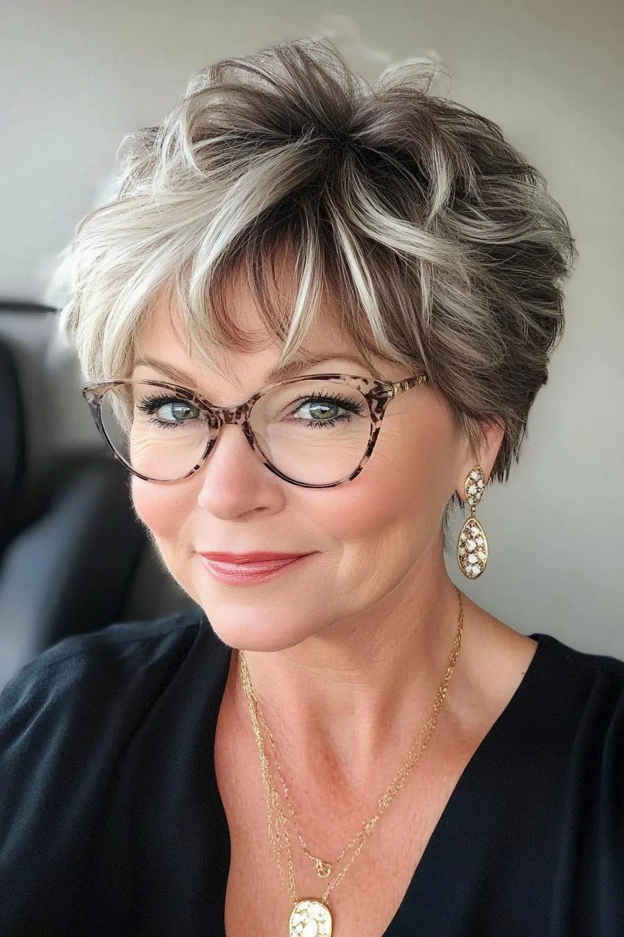 Textured Pixie with Highlights