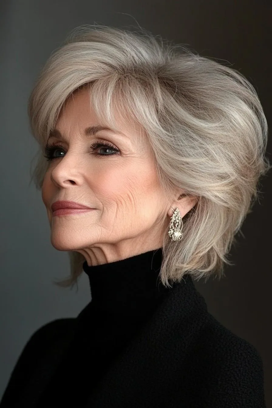 Timeless Feathered Bob Style