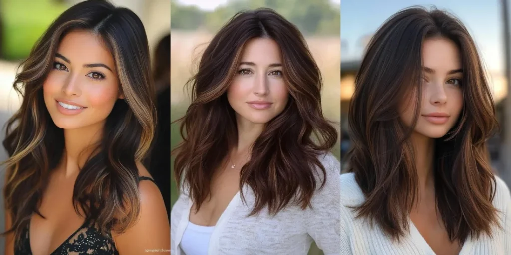 16 Rich Dark Brown Hairstyles with Highlights