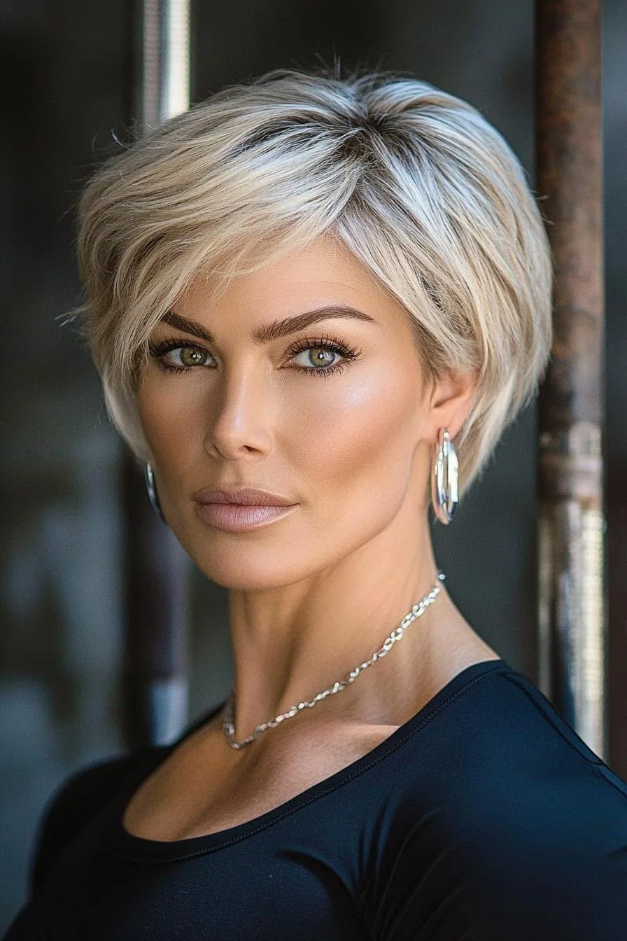 Chic Layered Pixie Bob