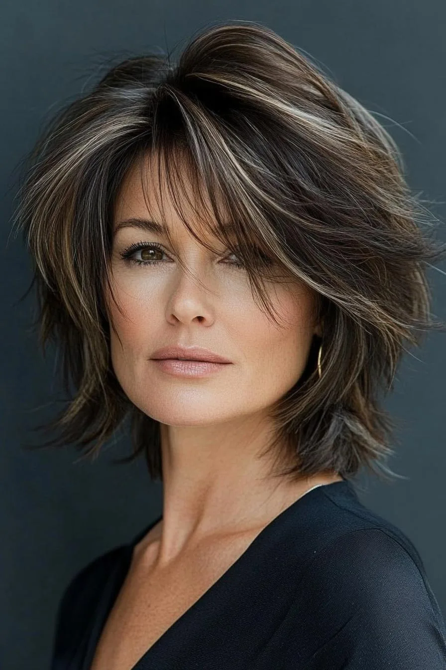 Layered Bob with Highlights