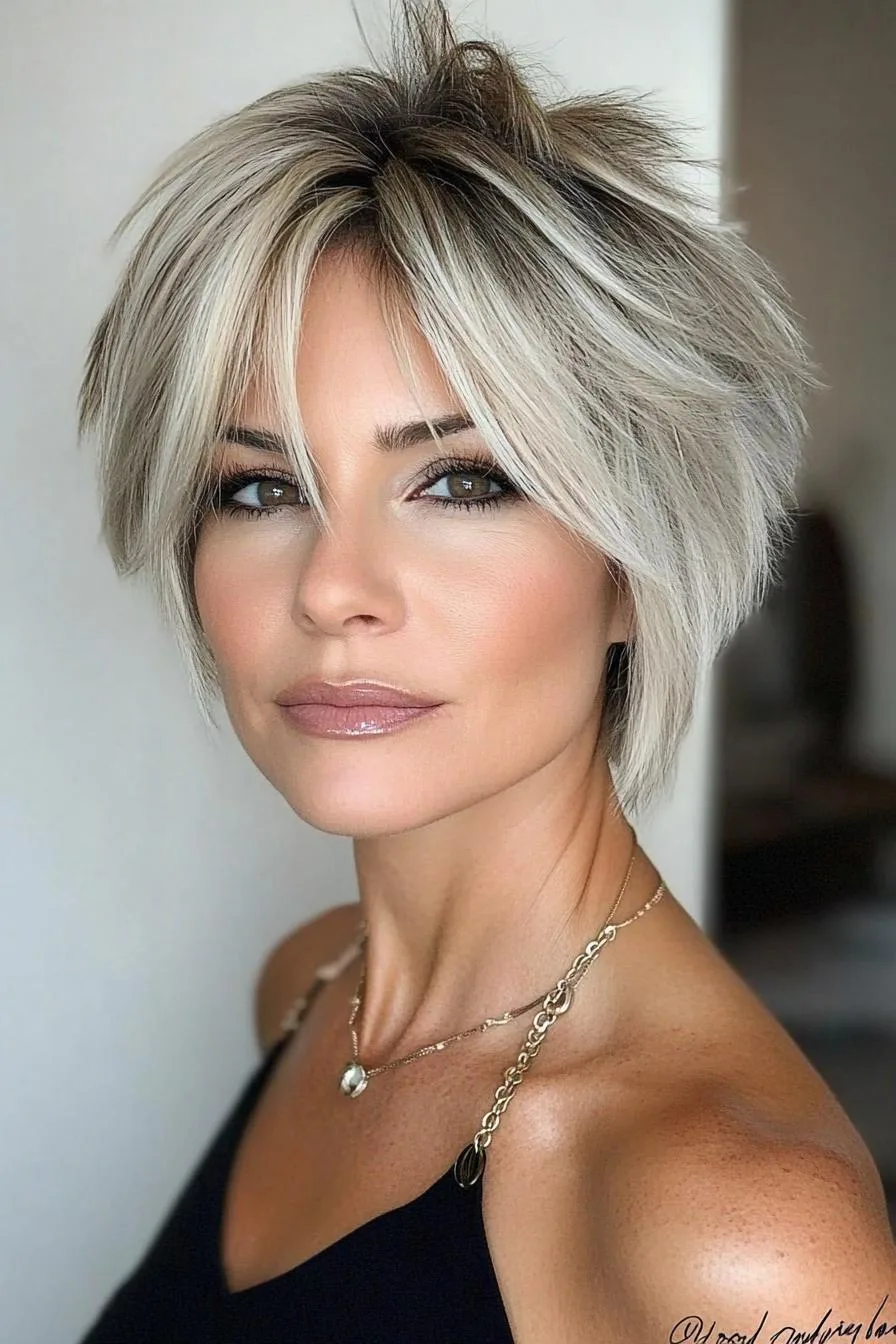 Sun-Kissed Layered Bob