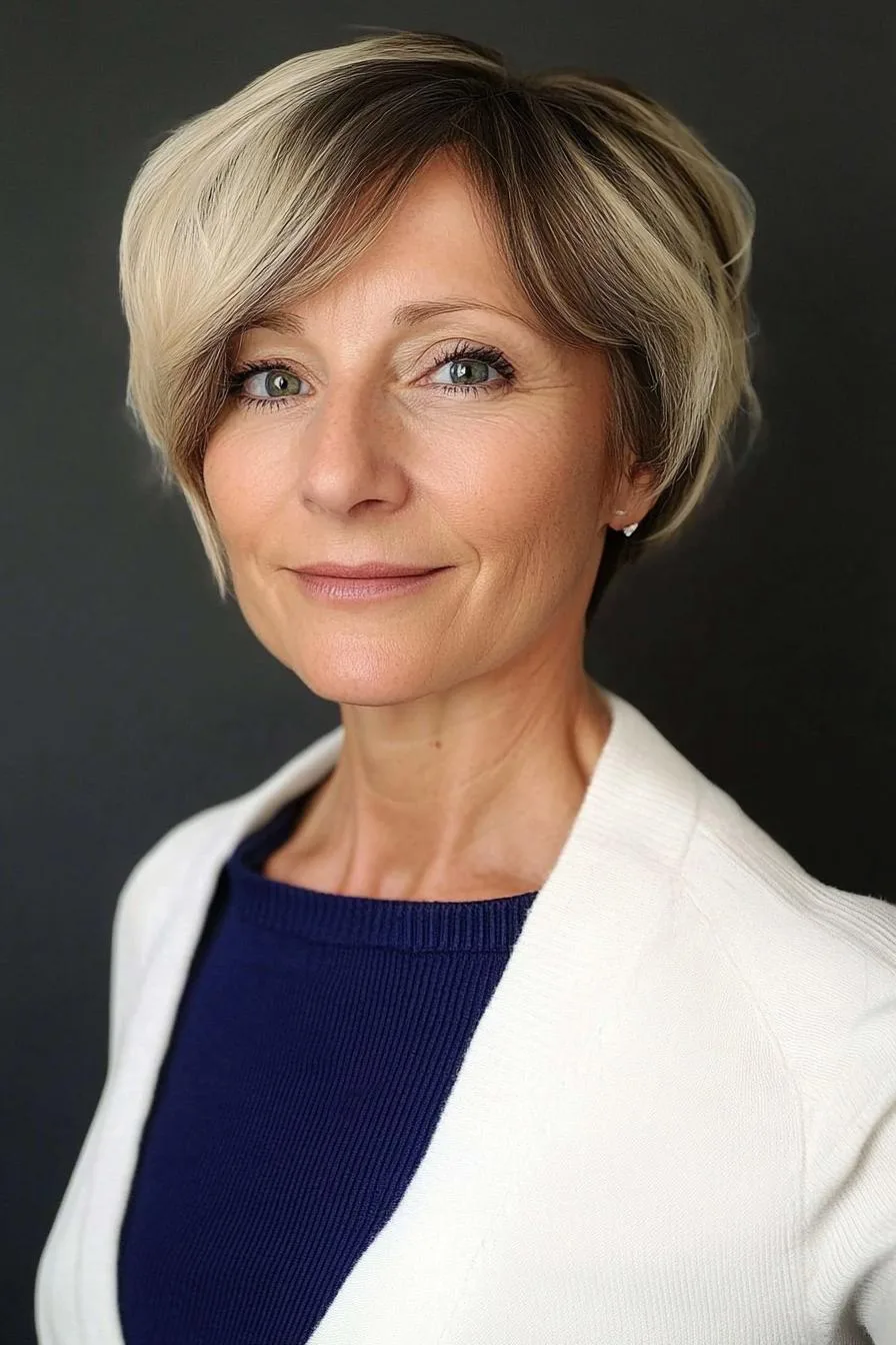 Blonde Layers Chic Bob