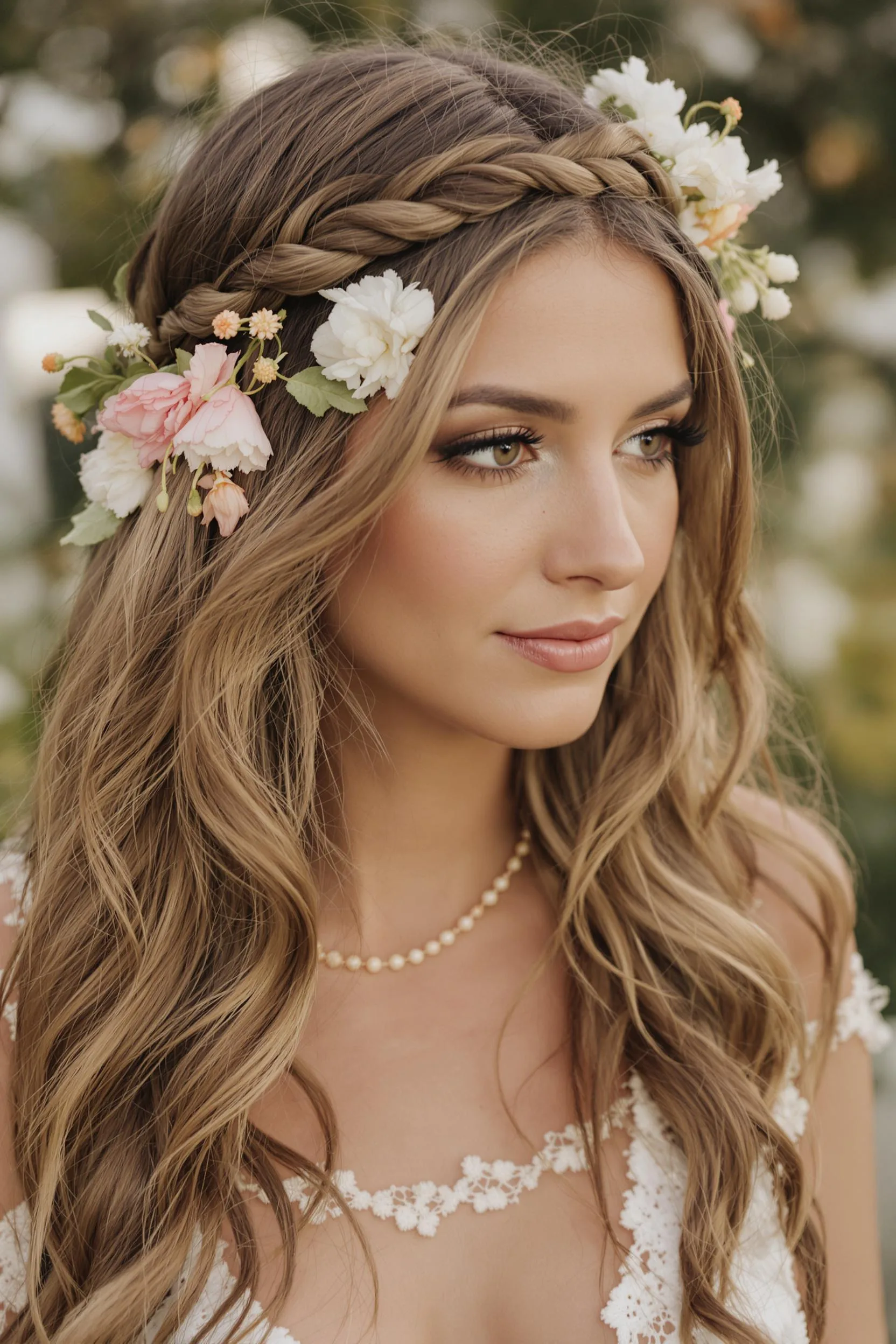 Braided Crown Prom Hairstyle