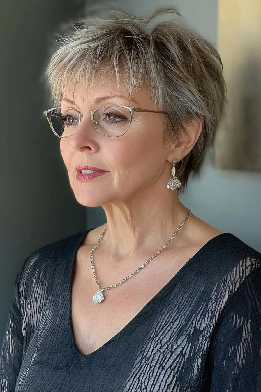 Chic Layered Pixie Style