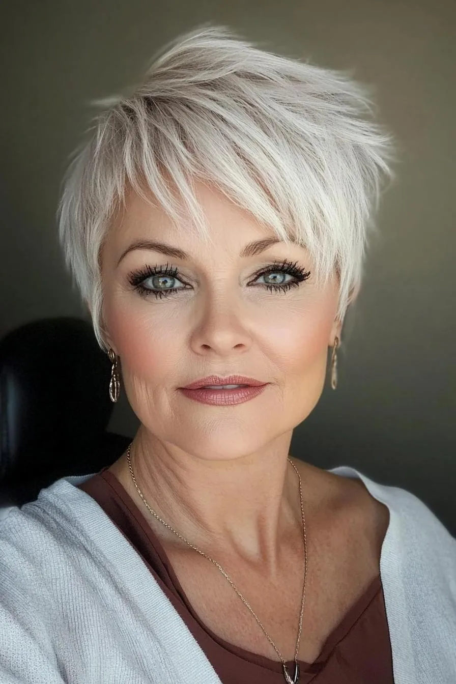 Chic Platinum Pixie Style