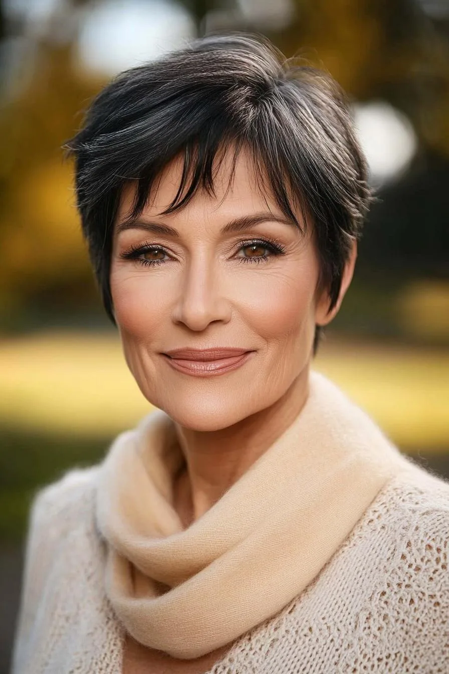 Chic Side Swept Pixie