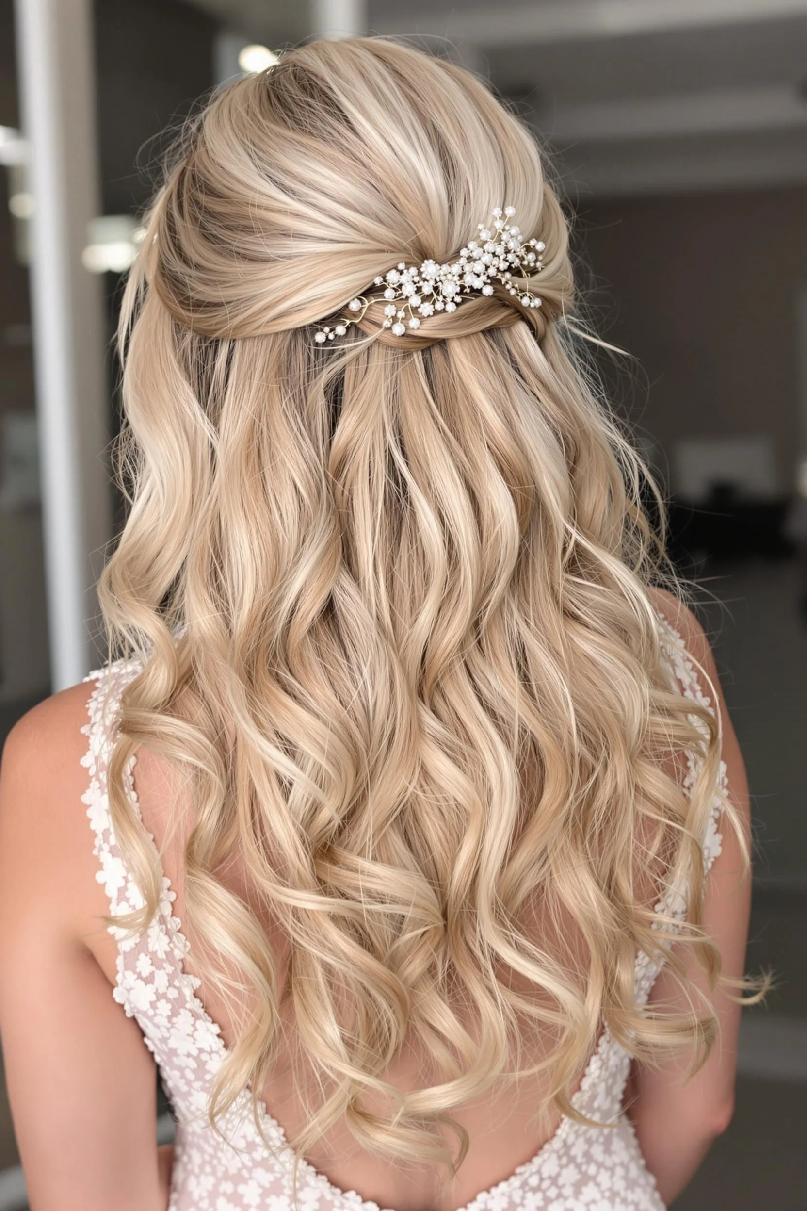 Elegant Blonde Prom Hairstyle
