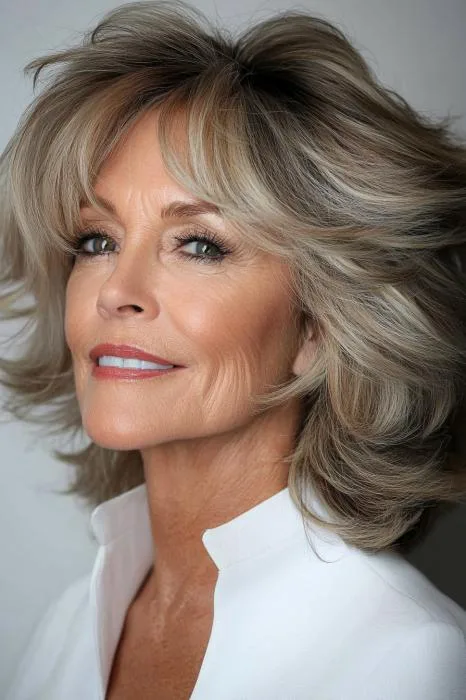 Feathery Layers Timeless Beauty