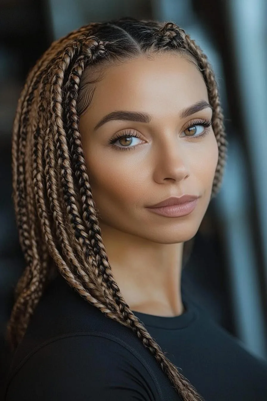 Golden Brown Box Braids
