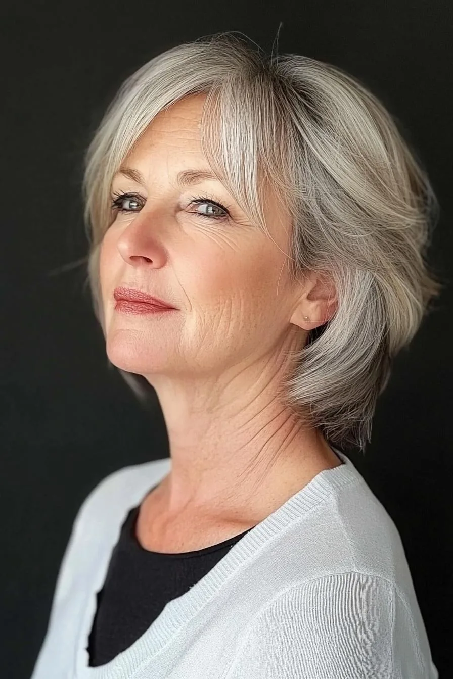 Graceful Gray Bob Style