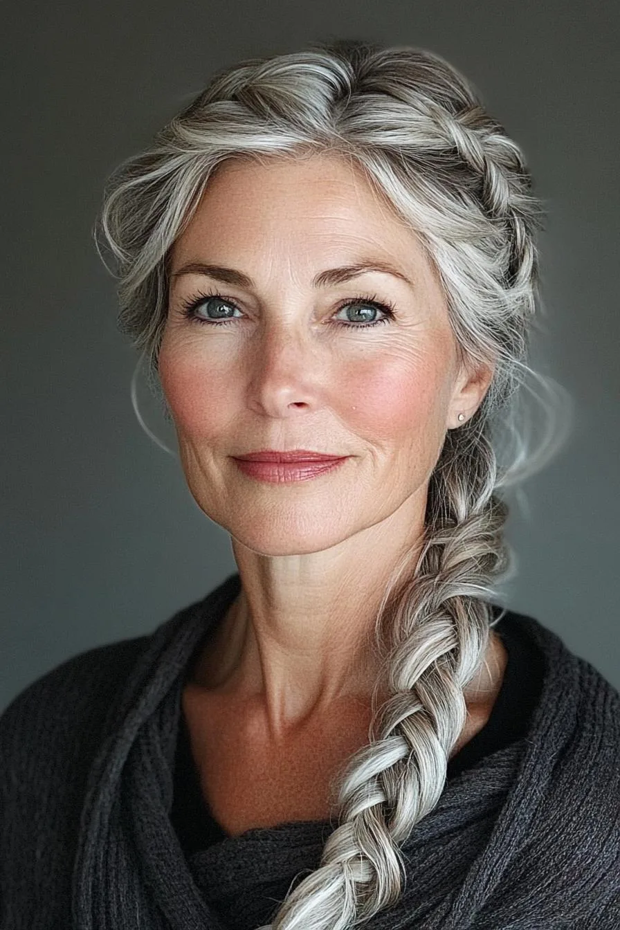 Graceful Side Braid Elegance