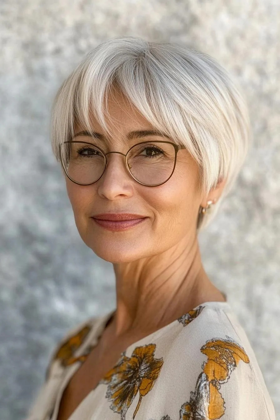 Graceful Silver Pixie Style