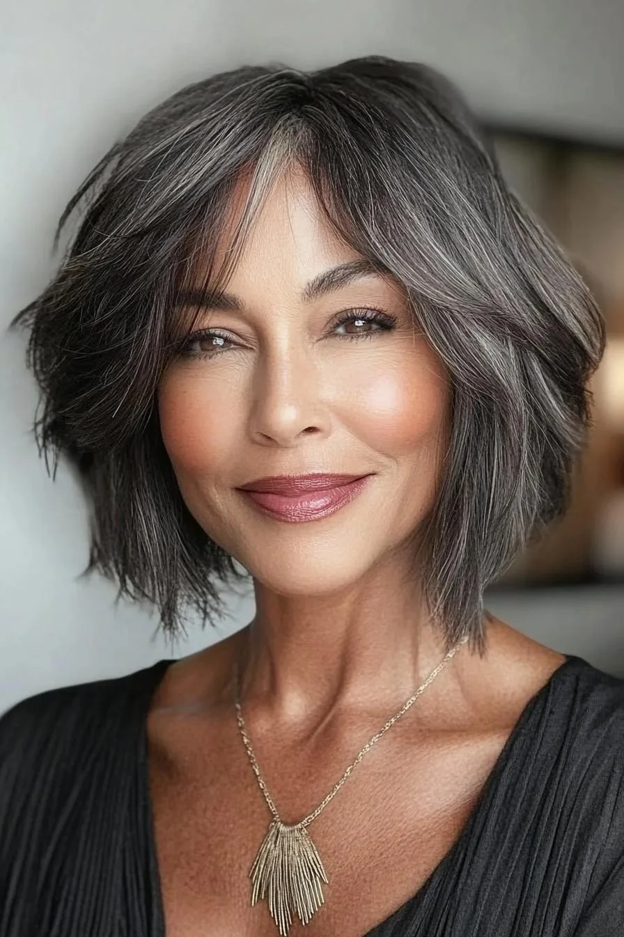 Gray Bob Beauty