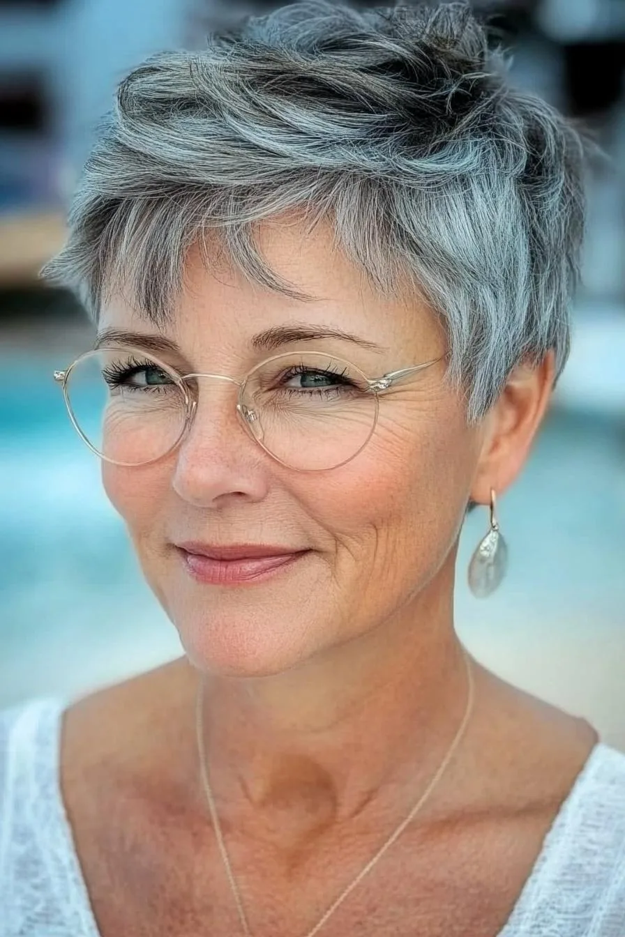 Radiant Gray Pixie Style