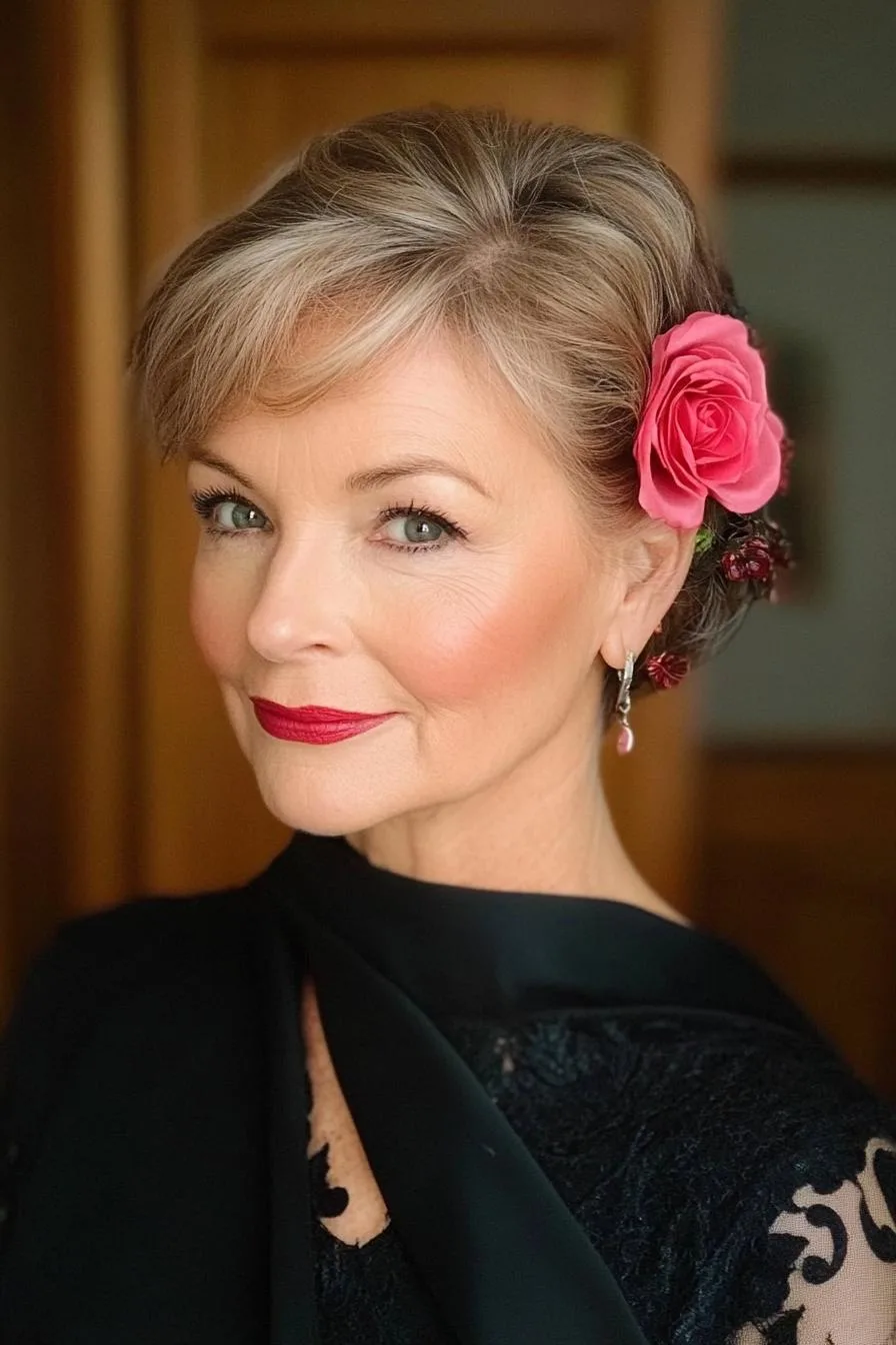 Side Swept Elegance Blossom