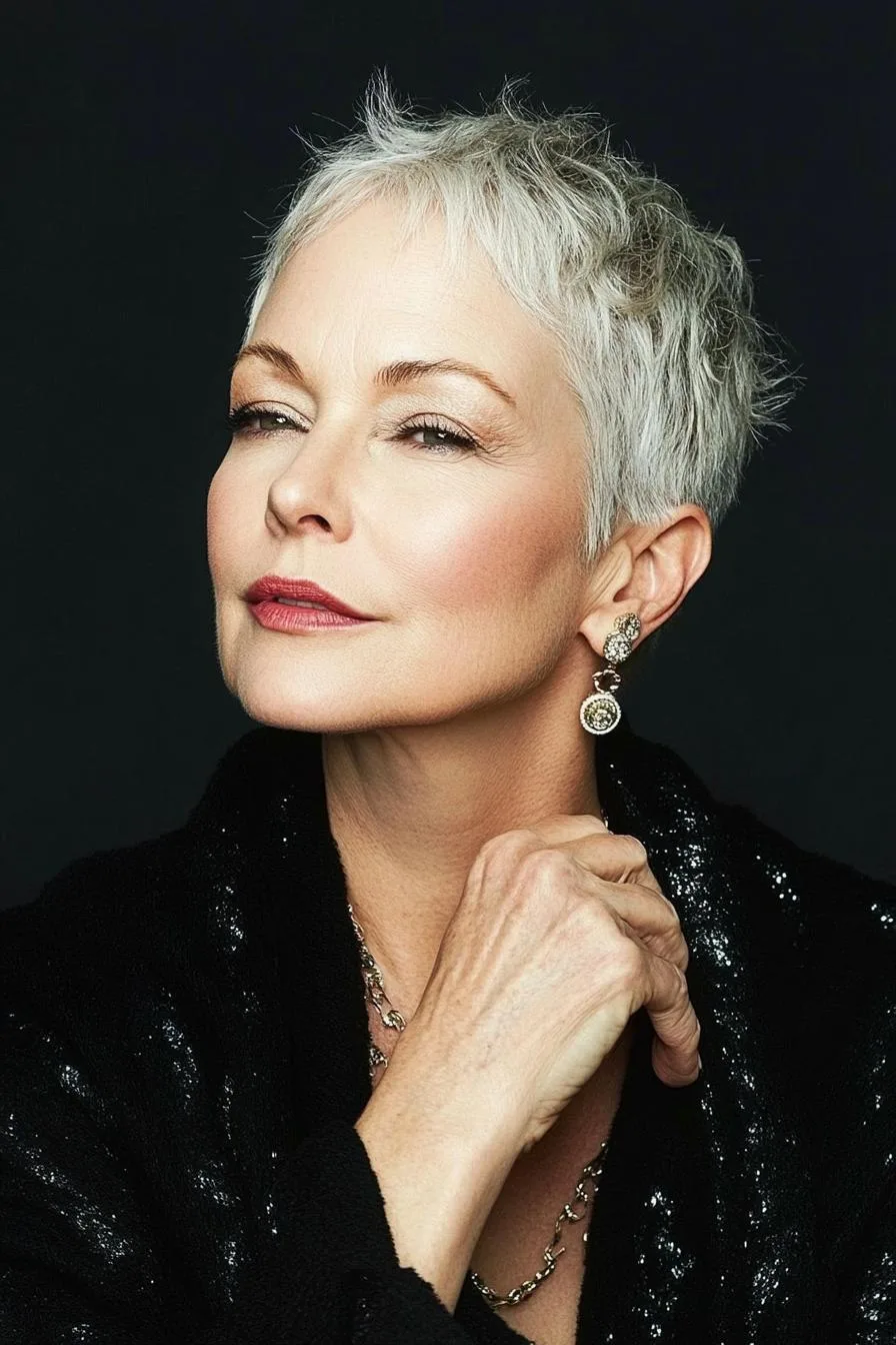 Silver Elegance Pixie Style