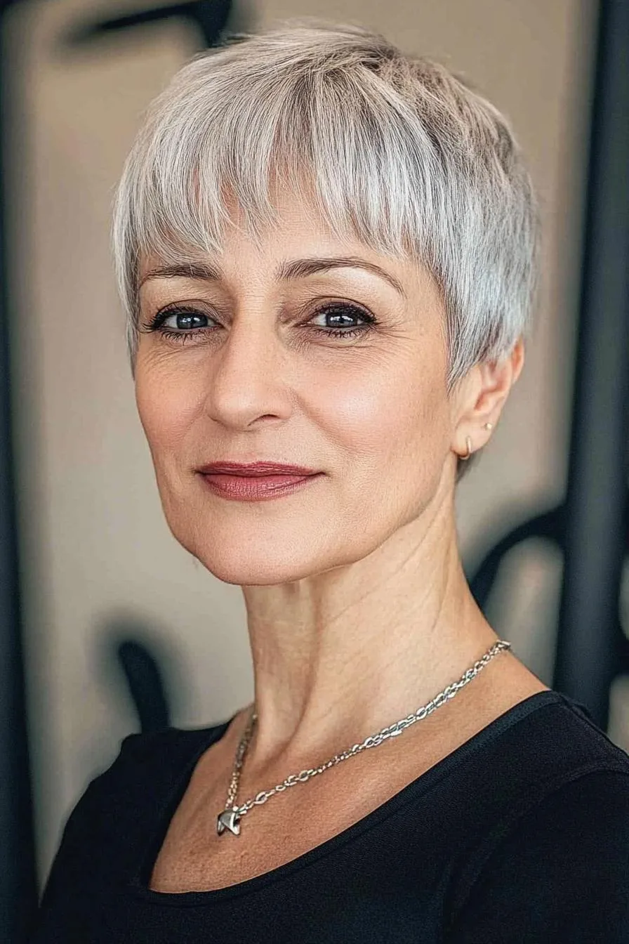 Silver Pixie Hair Elegance