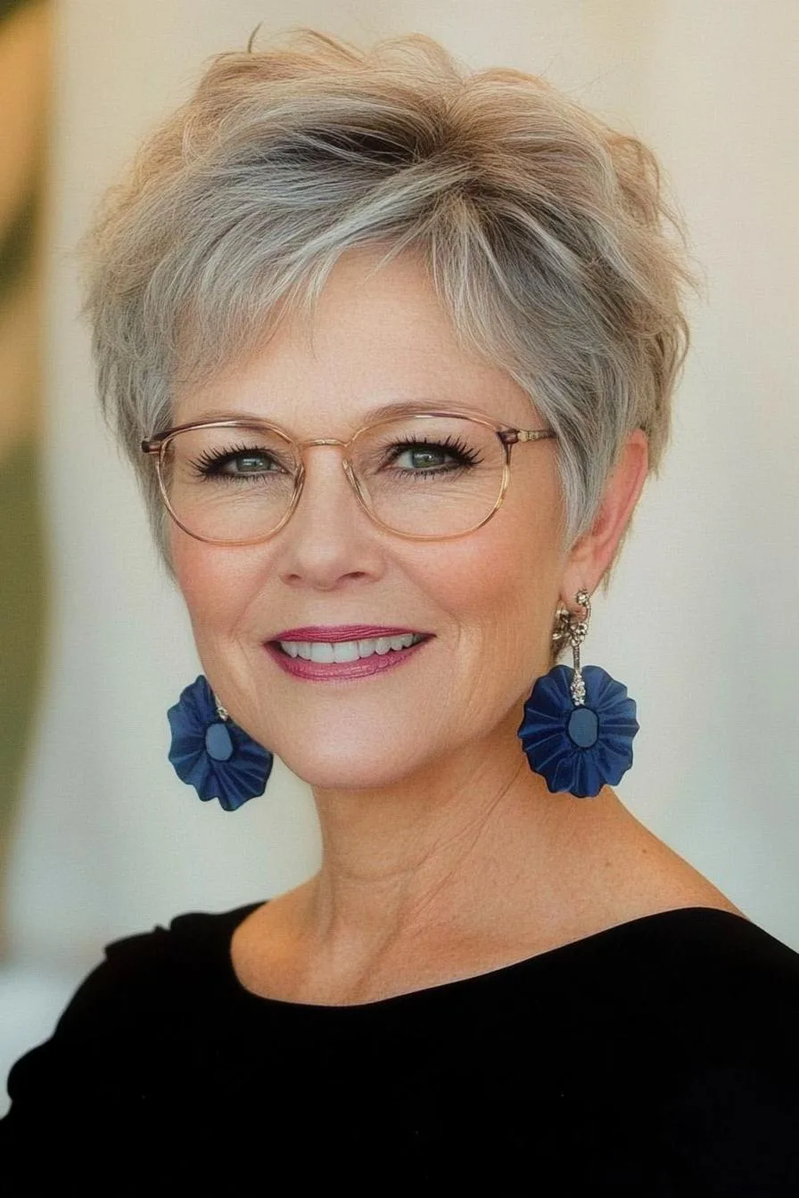 Silver Pixie Hair Elegance