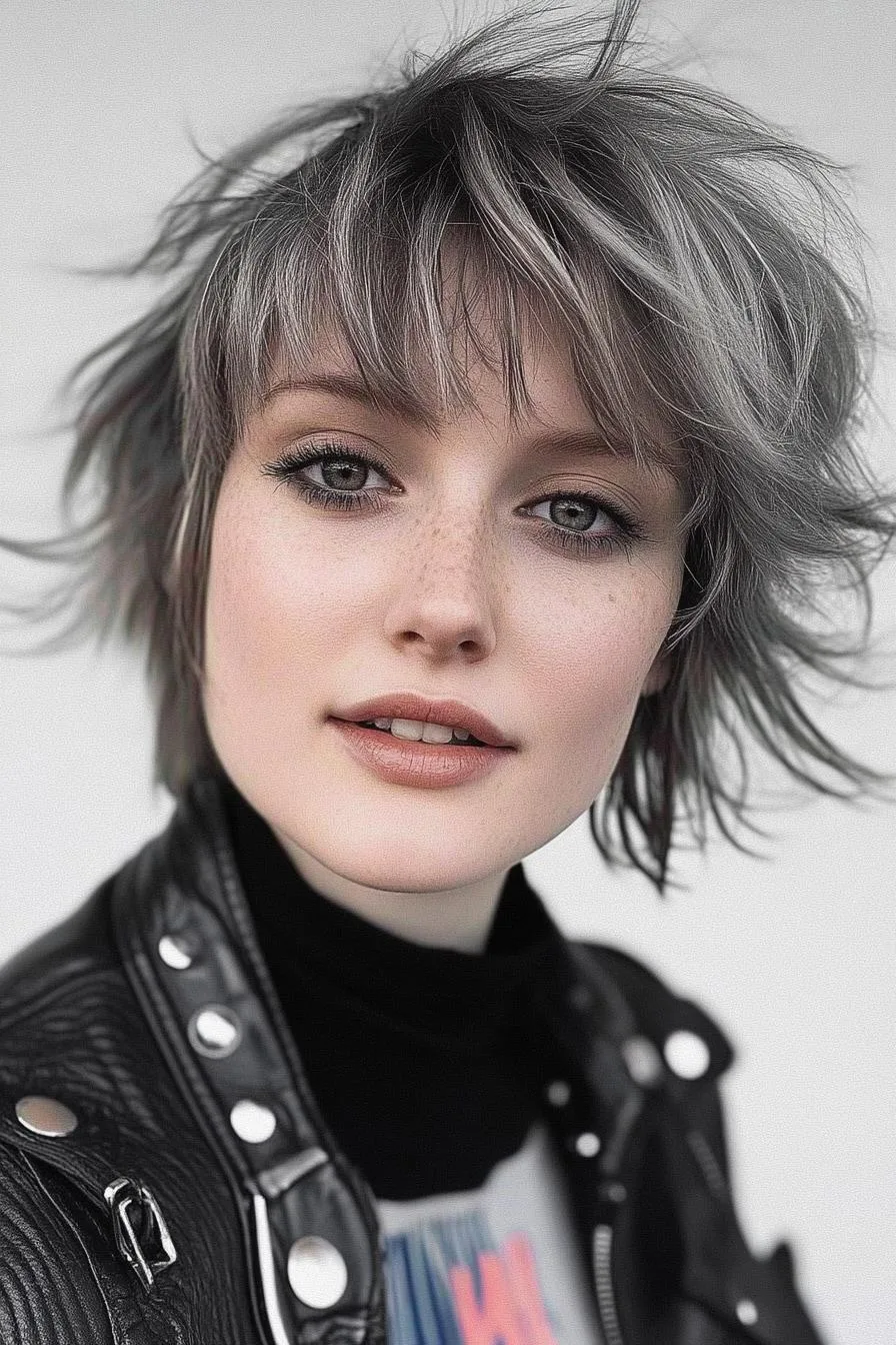 Silvery Chic Pixie Style