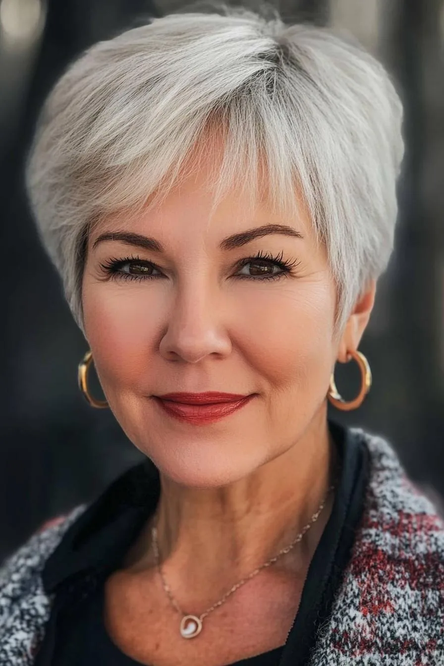 Timeless Silver Hair Elegance