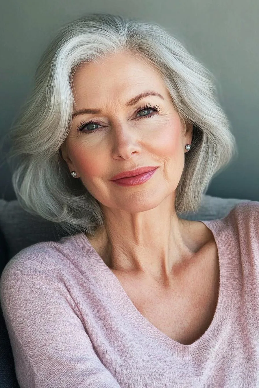 Timeless Silver Hair Elegance