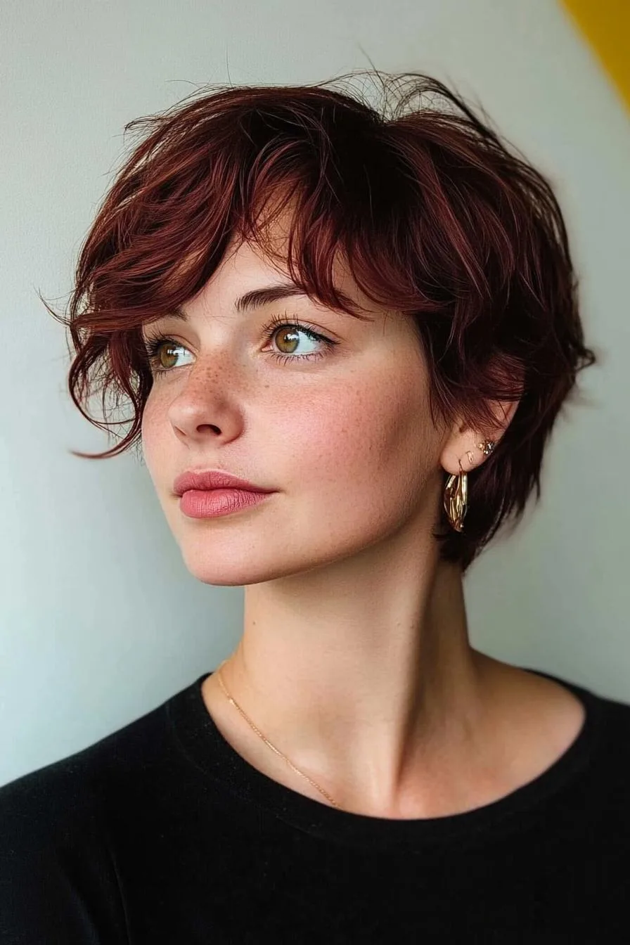 Wavy Reddish Brown Elegance