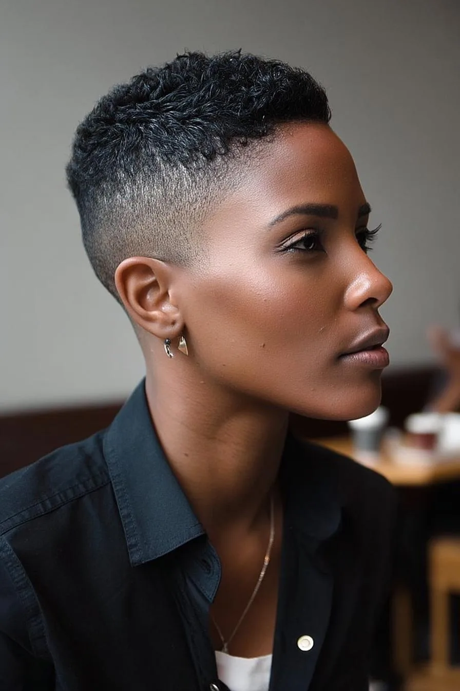 Bold Curls Modern Undercut