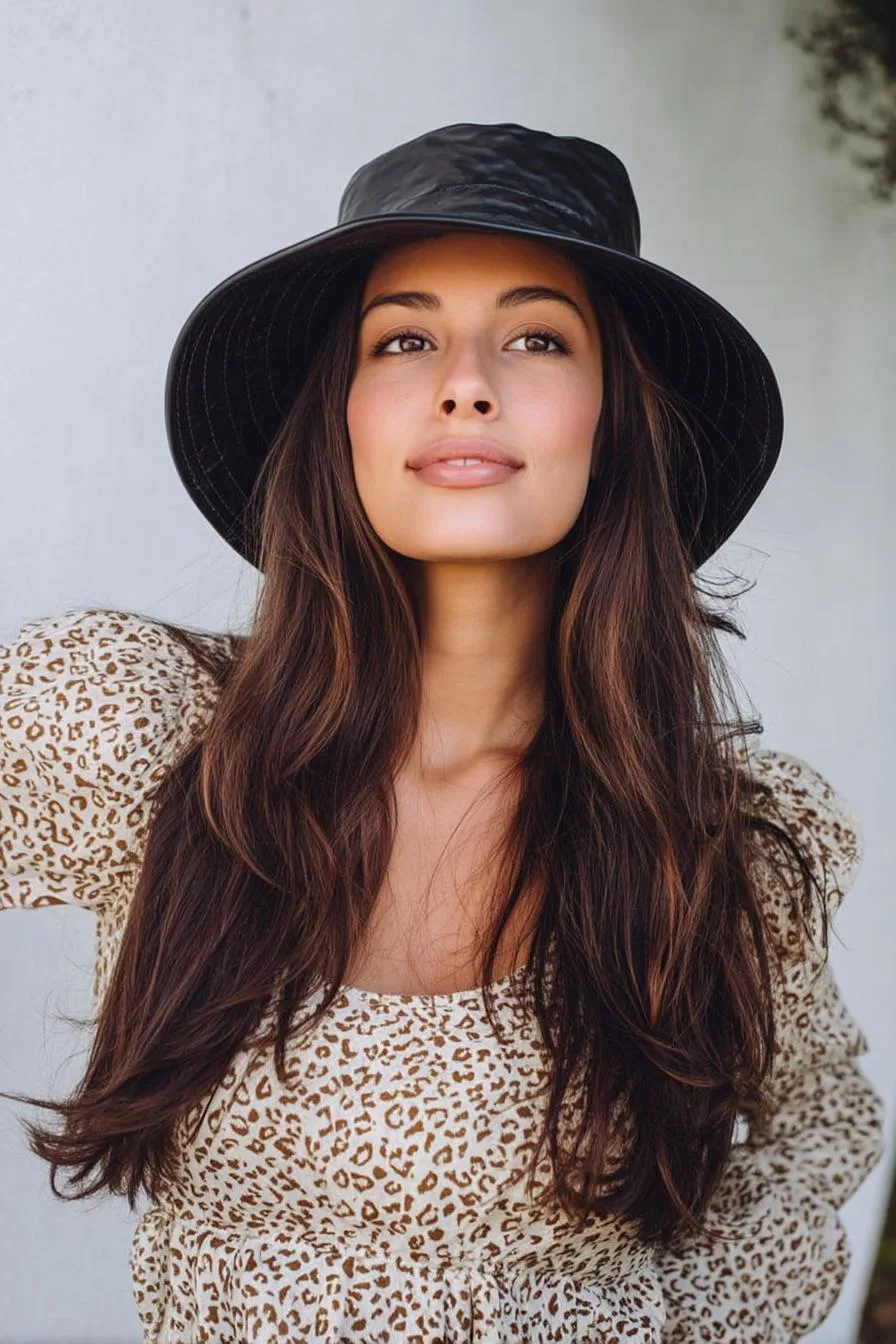 Brunette Beauty in Black
