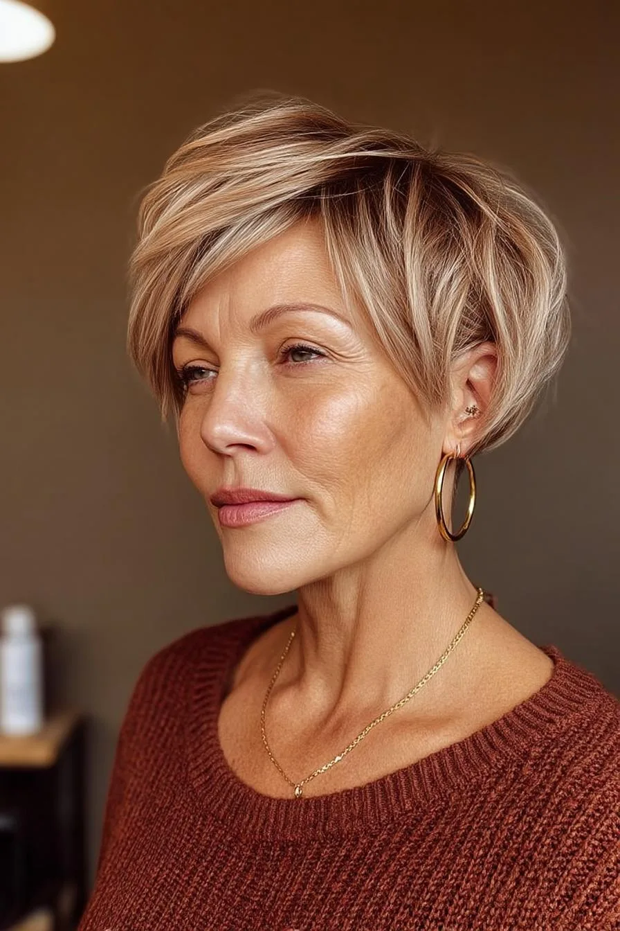 Chic Blonde Pixie Style