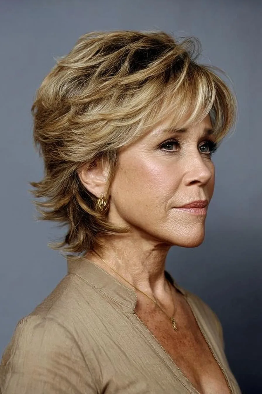 Chic Feathered Short Hair