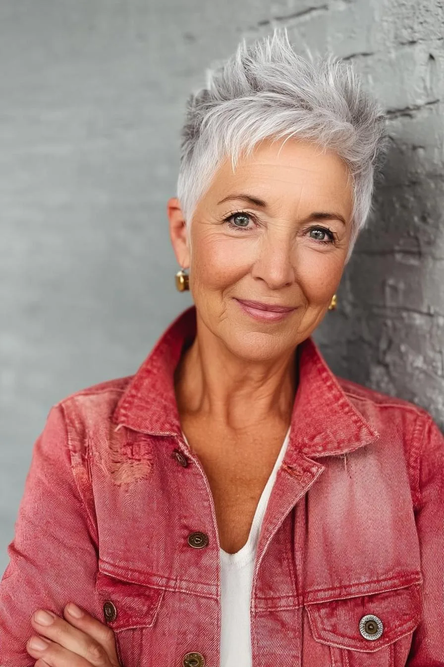 Chic Gray Pixie Style