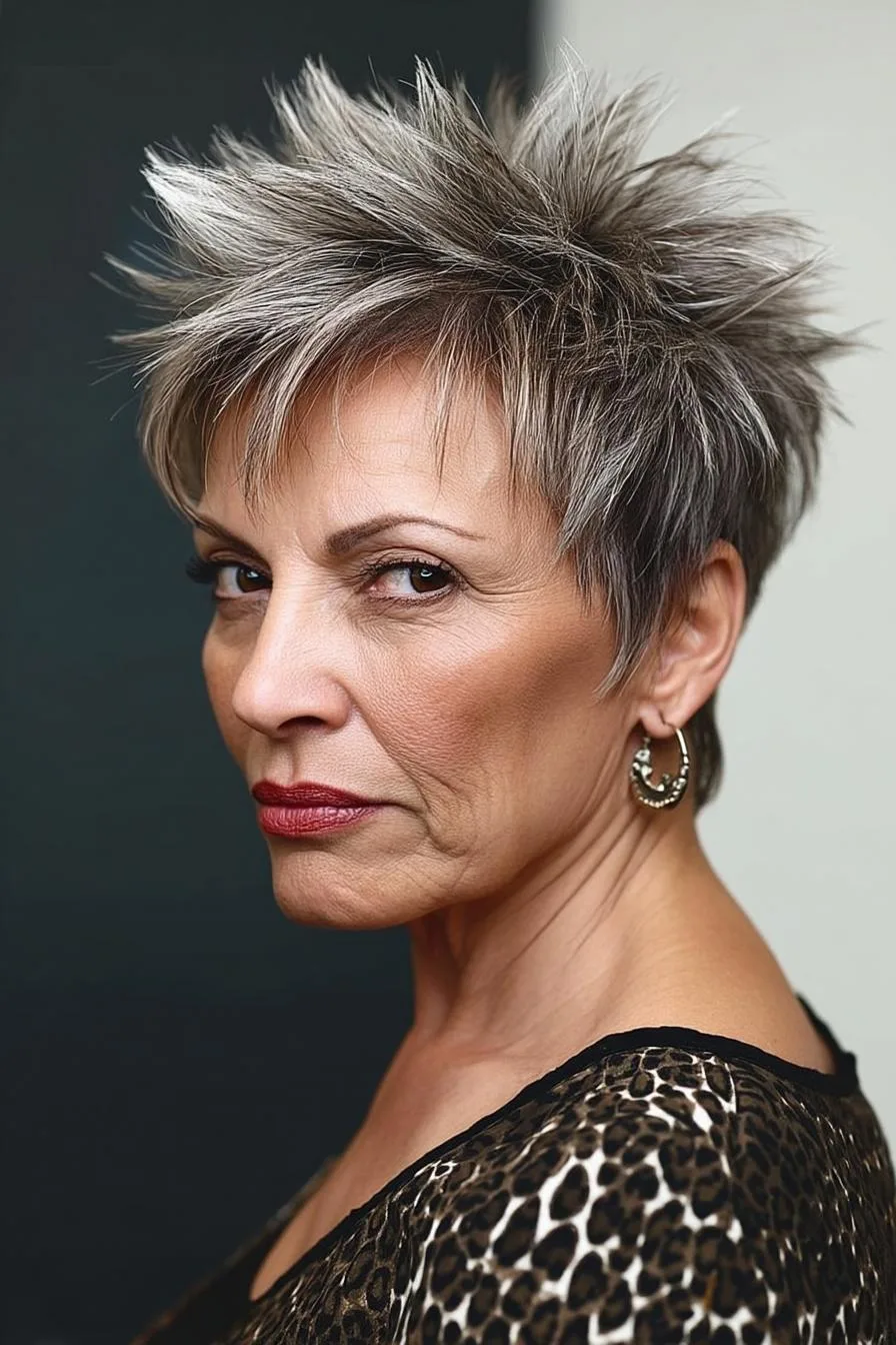 Edgy Silver Pixie Vibes